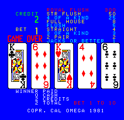 Cal Omega 24.0 Gaming Draw Poker (Hold)