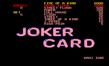 Royal Vegas Joker Card (fast deal)