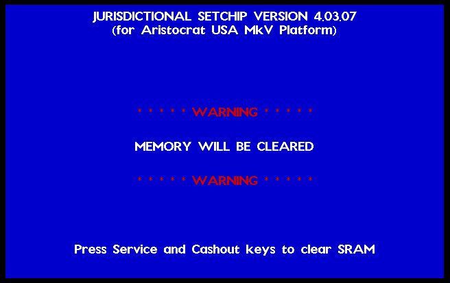 Aristocrat MkV Set Chip v4.03.07