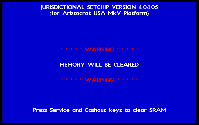 Aristocrat MkV Set Chip v4.04.05