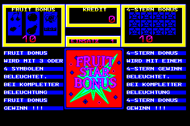 Fruit Star Bonus (preliminary)