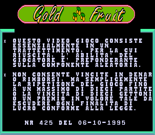 Gold Fruit