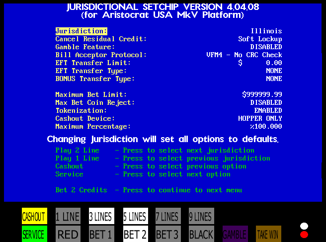 Aristocrat MkV Set Chip v4.04.08